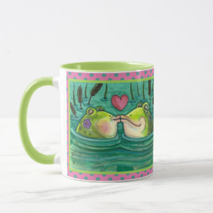 KISSING FROGS FARBE FARBE COLORFUL & NIEDLICH POND TASSE