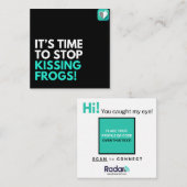 Kissing Frogs Quadratische Visitenkarte (Vorne/Hinten)