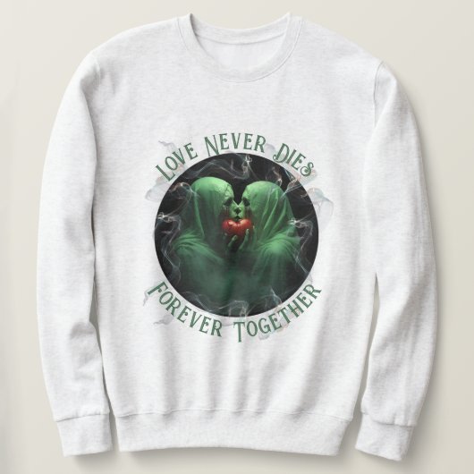Kissing Ghosts Halloween-Shirt Sweatshirt (Design vorne)