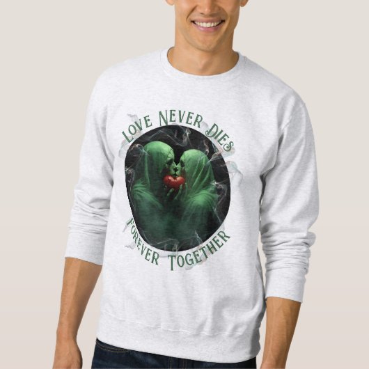Kissing Ghosts Halloween-Shirt Sweatshirt (Vorderseite)