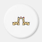 Kissing Giraffes Magnet (Vorne)