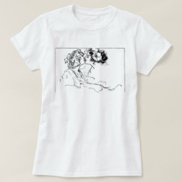 Kissing Girls T - Shirt Vintage Kunst, Dichtung un