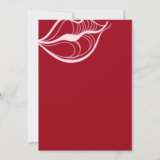 Kissing Goodbye Brautparty Einladung (Rückseite)