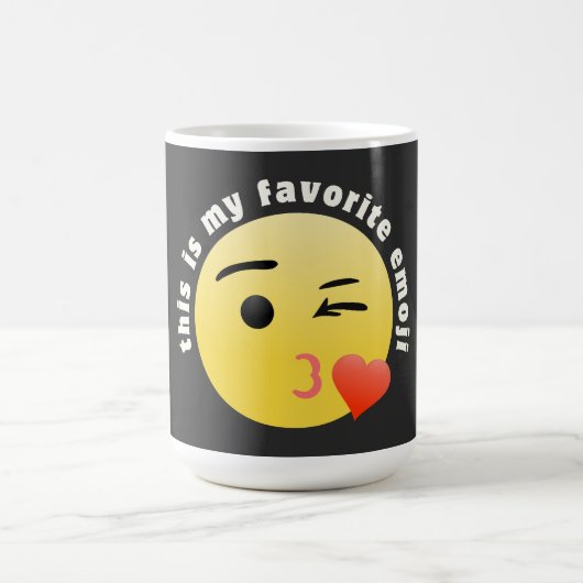 Kissing Heart Emoji Kaffeetasse (Mittel)