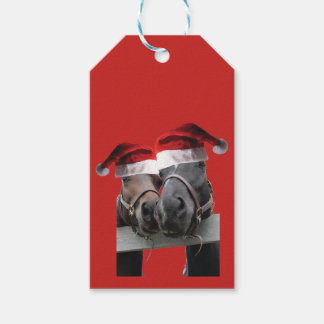 Kissing Horses Santa Claus Geschenkanhänger