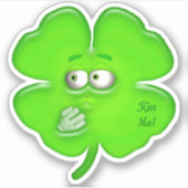 Kissing-Kleeblatt-Aufkleber Aufkleber (Vorderseite)