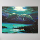 Kissing Manatees Poster (Vorne)