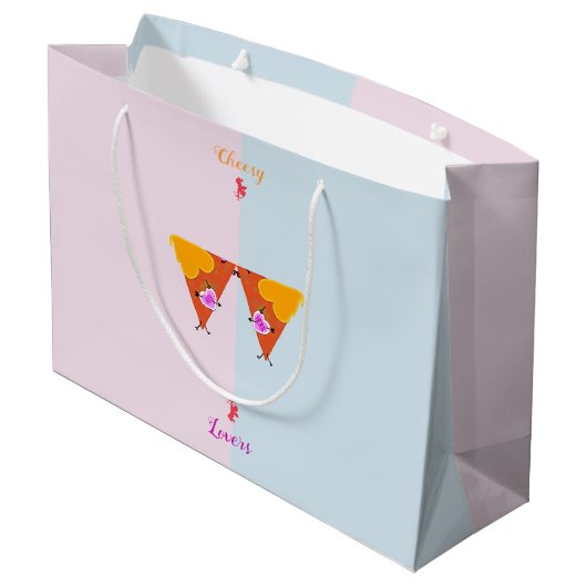 Kissing Nacho Valentines Große Geschenktüte (Rückseite Schrägansicht)