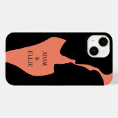 Kissing-Paar-Silhouette Case-Mate iPhone Hülle (Rückseite (Horizontal))