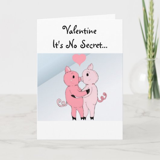 Kissing Piggys Feiertagskarte (Vorderseite)