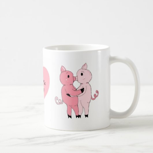 Kissing Piggys Kaffeetasse (Rechts)