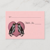 Kissing Pinguins Hochzeitstisch Platzkarte (Vorderseite)
