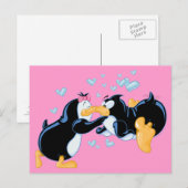 Kissing Pinguins Postcard Postkarte (Vorne/Hinten)