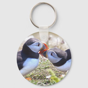 Kissing Puffins Keyring Schlüsselanhänger