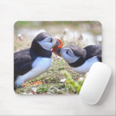 Kissing Puffins Mousemat Mousepad (Mit Mouse)