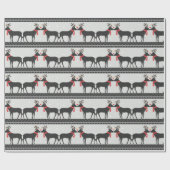 Kissing Reindeer Christmas Geschenkpapier (Flach)