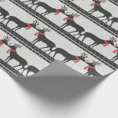 Kissing Reindeer Christmas Geschenkpapier (Ecke)