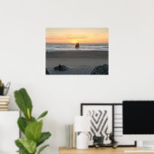 Kissing Rock in Gold Beach Oregon bei Sunset Poster (Heimbüro)