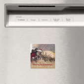 Kissing Santa und Elch Magnet (In Situ (Geschirrspüler))
