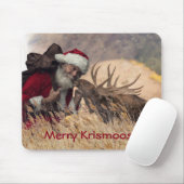 Kissing Santa und Elche Mousepad (Mit Mouse)
