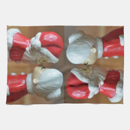 Kissing Santas Geschirrtuch (Horizontal)
