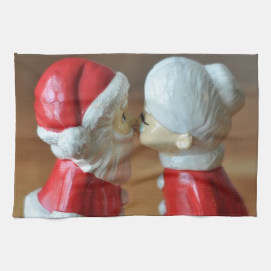 Kissing Santas Handtuch (Horizontal)