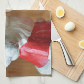 Kissing Santas Küchentuch (Viertel Falte)