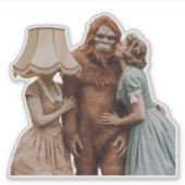 Kissing Sasquatch Aufkleber (Vorderseite)