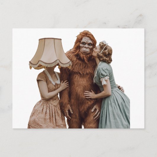 Kissing Sasquatch Postkarte (Vorderseite)