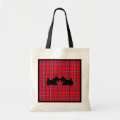 Kissing Scottish Terriers Tote Bag Gift Tragetasche (Vorne)