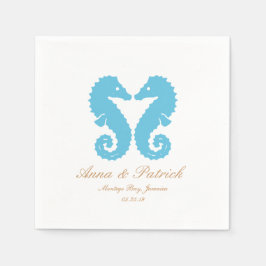 Kissing Seepferde-Destination Beach Wedding Serviette