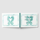 Kissing Seepferds Wedding Guest Book Turquoise Gästebuch (Voll)