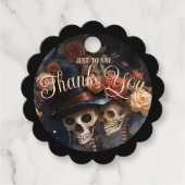 Kissing Skulls Dark Romance Gothic Wedding Geschenkanhänger (Vorderseite)