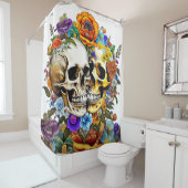 Kissing Skulls Duschvorhang (Beispiel)