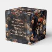 Kissing Skulls Romantisches Skelett Gotische Hochz Geschenkschachtel (Rückseite)