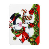 Kissing Snowman Couple Magnet (Vertikal)