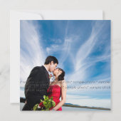 Kissing Swallows & Spring Flowers Foto Wedding Ankündigung (Rückseite)