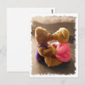 Kissing Teddies Postcard Postkarte (Vorne/Hinten)