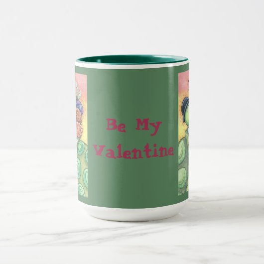 Kissing Turtles VALENTINE COMBO TASSE Grn *Anpasse (Zentrum)