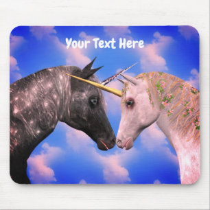 Kissing Unicorns Fantasy Personalisiert Mousepad