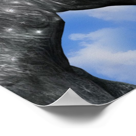 Kissing Unicorns Fantasy Poster (Ecke)