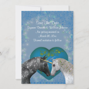 Kissing Unicorns Hochzeit Save The Date