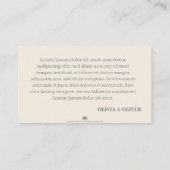 Kissing Wedding Couple in Monochrome Platzkarte (Rückseite)