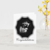 Kissing Wedding Couple Wedding 2 individuell anpas Karte (Gelbe Blume)