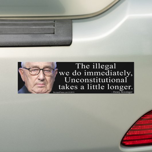 Kissinger zum Autoaufkleber der Verfassung (Auf Auto)
