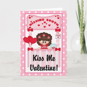 Kissingkabine Kiss Me Valentine Grußkarte Feiertagskarte