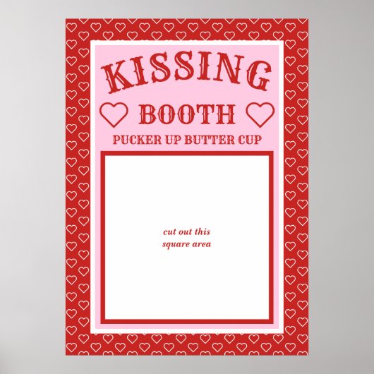 Kissingkabine Party Prop Foto Stand Hintergrund Poster (Vorne)