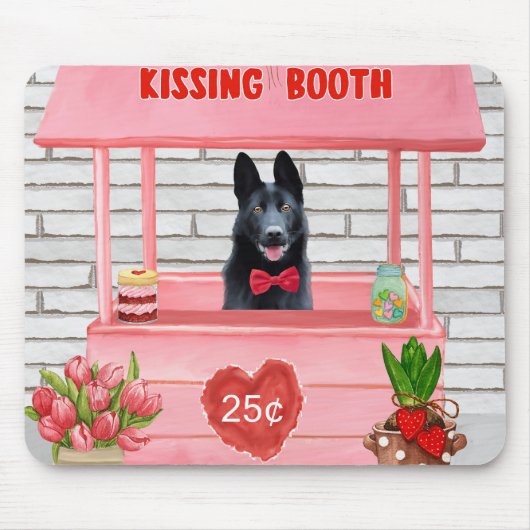 Kissingstand des deutschen Schäferhunds Hund Valen Mousepad (Vorne)