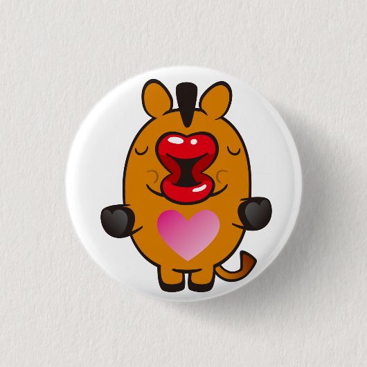 Kisspferd Button (Vorderseite)