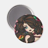 "Kissy Fish" Mermaid Magnet (Vorderseite/Rückseite)